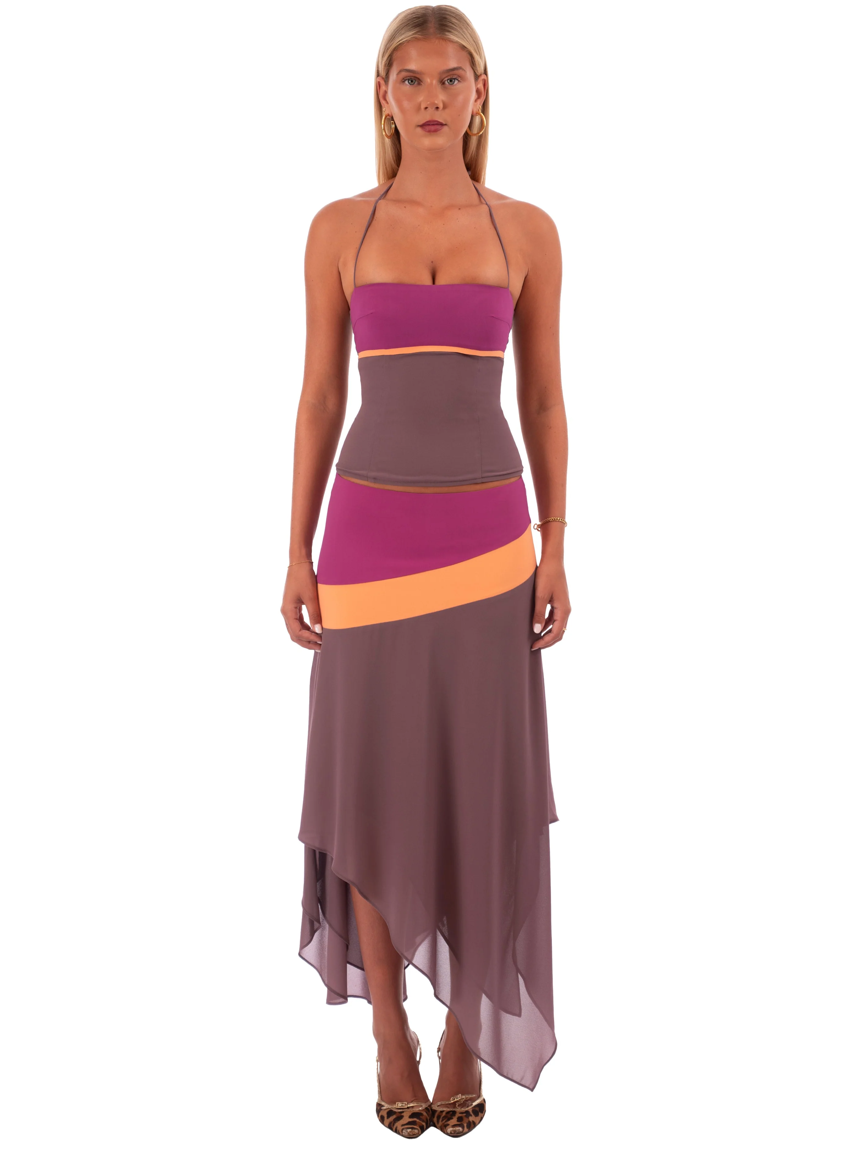 Iris Midi Skirt | Mauve
