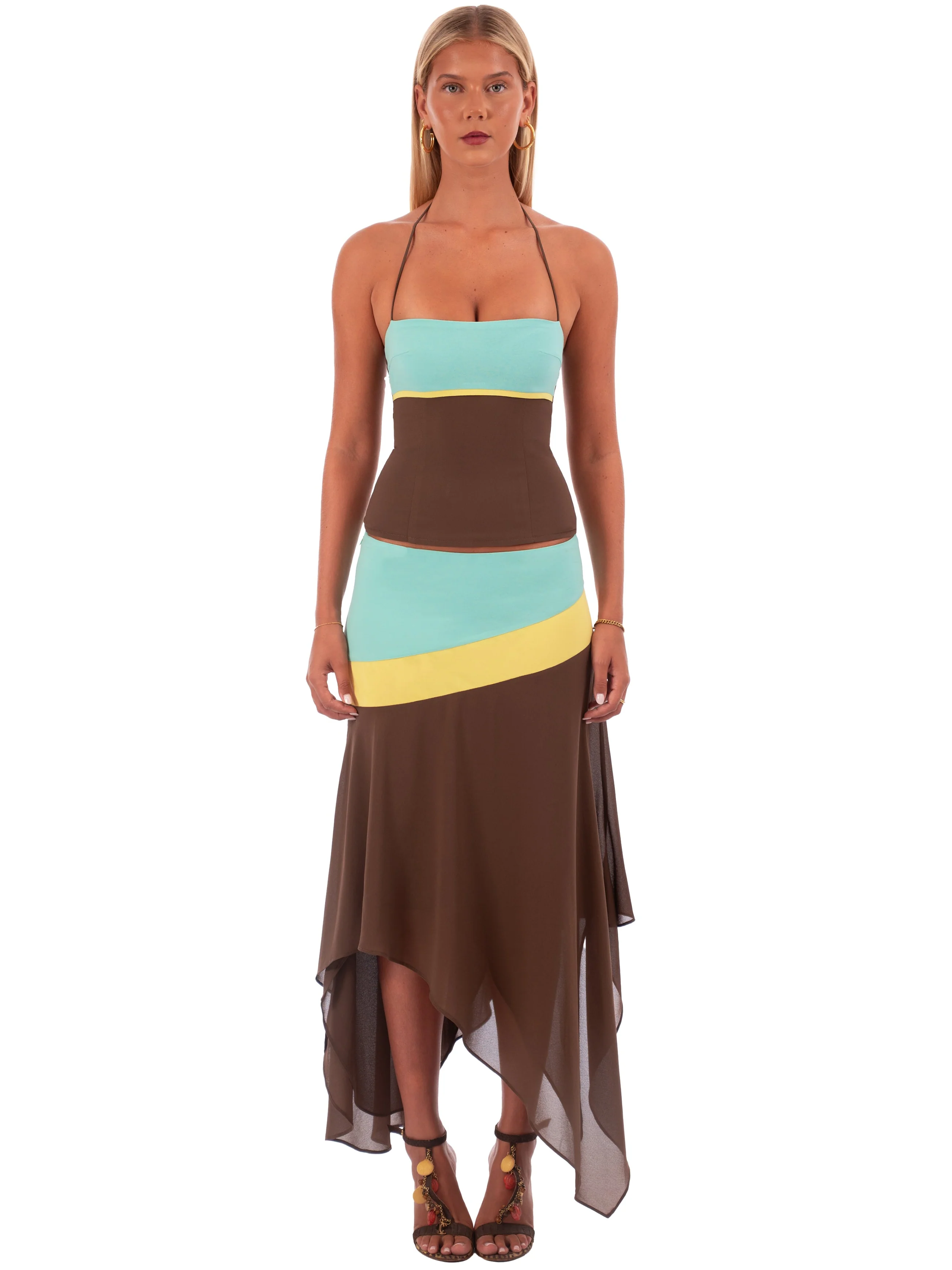 Iris Midi Skirt | Mocha